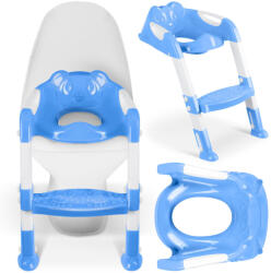 Ricokids Gyerek WC-ülőke, Ricokids 729100, kék/fehér, koala mintás, magasság: 61-70 cm, összecsukható, levehető létrával, csúszásgátló lábakkal, teherbírás: 50 kg (TE729100)