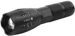 Strend Pro Zseblámpa, Strend Pro FL001, fekete, 13, 2 cm, alumínium test, T6 LED 150 lm, zoom fókusz, 2200 mAh, akkumulátoros, Powerbank funkció, USB töltés (TC2171967)