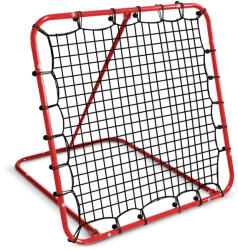 Neo-Sport Visszapattanó futball edzőkapu, Neo-Sport, 120 x 120 cm, piros keret, fekete PE háló, fém váz, időjárásálló, 4 db rögzítő (TE1491)