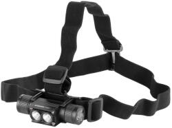 Strend Pro Fejlámpa, Strend Pro Headlight H4016, fekete, 2 x XPG LED, 500 lm, 2000 mAh, USB töltés, vízálló, 5 világítási mód, 100 m hatótáv, akkumulátoros (TC2172548)