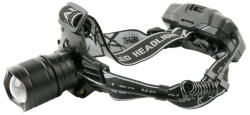 Strend Pro Fejlámpa, Strend Pro Headlight H4019, fekete, XHP70 LED, 10 W, 2000 lm, zoom, IP43, alumínium, akkumulátoros, 3 x 2000 mAh, USB töltés, 300 m hatótáv (TC2171974)