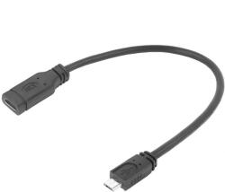 ACT AC7464 USB kábel USB 2.0 0, 2 M USB C Micro-USB B 0, 48 Gbit/s Fekete (AC7464)