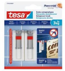 tesa Șurub adeziv reglabil pentru plăci ceramice și metal, TESA „Powerstrips®, 2 buc