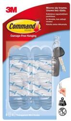 3M Mini agățătoare din plastic, 3M "Command", transparente, 6 buc