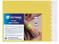 Victoria Office Brățară de identificare, 3/4", tyvek, galben neon, VICTORIA OFFICE, 100 buc