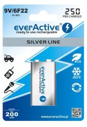 everActive Silver Line újratölthető elem, ni-mh, 9v, 6f22, 250mah (EVHRL22-250)