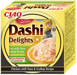  Inaba Cat Churu Dashi Delights - csirke-tonhal-fésűkagyló 70 g