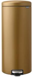 Brabantia pedálos szemetes, Newicon, 30 literes űrtartalom, 1 kivehető rekesz, csendes nyitás/zárás, rozsdamentes acél test, sárgaréz (238581)