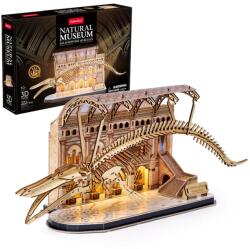 CubicFun - Puzzle 3D cu LED muzeul natural Balena albastra 223 piese - CUL545h (CUL545h)