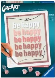 Ravensburger - CreArt pictura pe numere pentru adulti Be Happy - RVSPBN23544 (RVSPBN23544)
