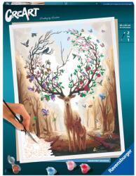 Ravensburger - CreArt pictura pe numere pentru adulti cerb magic - RVSPBN20273 (RVSPBN20273)