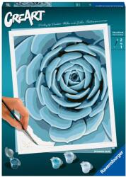 Ravensburger - CreArt pictura pe numere pentru adulti planta suculenta albastra - RVSPBN23610 (RVSPBN23610)