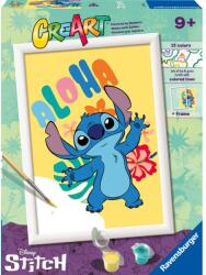 Ravensburger - CreArt pictura pe numere pentru copii Aloha Disney Stitch - RVSPBN23769 (RVSPBN23769)