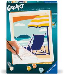 Ravensburger - CreArt pictura pe numere pentru adulti relaxare la plaja - RVSPBN23897 (RVSPBN23897)