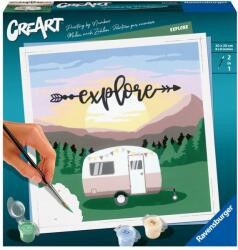 Ravensburger - CreArt pictura pe numere pentru adulti rulota Explore - RVSPBN20271 (RVSPBN20271)
