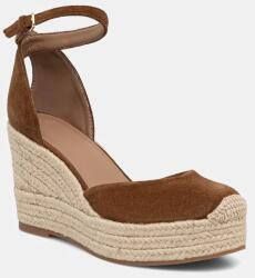 BOSS espadrile cu talpă pană pentru femei, din piele întoarsă Madeira PPY2-OBD2KS_88X (50563452.211)