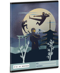 Ars Una Ars Una: Ninjas in the dark mintás kockás füzet A/5 27-32 (53634573) - jatekshop