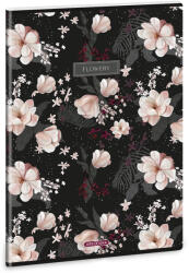 Ars Una Ars Una: Flowery Black extra kapcsos sima füzet A/4 (53803740) - jatekshop