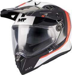 MT Helmets Cască de motocicletă enduro MT Track SV Nomad A15 alb-negru-roșu (MT1367D22A151)