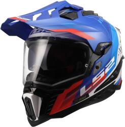 LS2 Cască enduro LS2 MX701 Explorer Hexa alb-albastru-roșu lucios (LS467012326-MASTER)