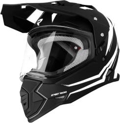 Street Racer Casca moto enduro Street Racer Ignite alb-negru mat - II. calitate - II. calitate (IISTRIGNITEBLWHMX632A1)
