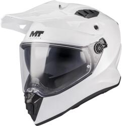 MT Helmets Cască de motocicletă enduro MT Track SV Pure A0 albă (MT136700PA01)