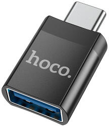 hoco. - OTG-adapter (UA17) - USB Type-C-USB-A, Plug & Play, 2A - fekete (KF239333)