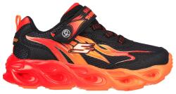 Skechers Skechers, Thermo-Flash - Heat-Flux tépőzáras sneaker LED-fényekkel, Narancssárga, Fekete, 33 EU (400103L-BKRD-33)