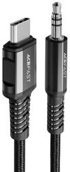 ACEFAST audiokábel USB Type C - 3, 5 mm-es mini jack csatlakozó (férfi) 1, 2 m, AUX fekete (C1-08 fekete)