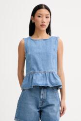 Marc O'Polo bluză cu volane pentru femei, din denim MPY2-BDD00P_55J (5000011021)