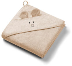 BabyOno Bambusz Kapucnis Törölköző Super Soft Sötét Bézs 100x100cm - Gyengéd Törléshez Fürdés Után