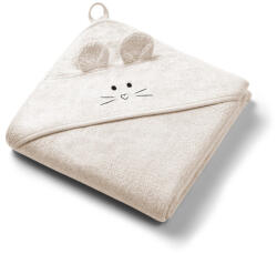 BabyOno Bambusz Kapucnis Törölköző Super Soft Világos Bézs 100x100cm - Gyengéd Törléshez Fürdés Után
