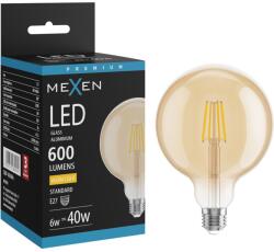 Mexen Vintis Bec LED cu filament E27, G125, 6W, Caldă - 2700K, 600 lm, chihlimbar - L158-E27-0627-50 (L158-E27-0627-50)