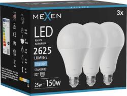 Mexen Nova 3x Bec LED E27, A95, 25W, Rece - 6500K, 2625 lm - L100-E27-2565-01x03 (L100-E27-2565-01x03)