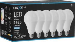 Mexen Nova 6x Bec LED E27, A95, 25W, Rece - 6500K, 2625 lm - L100-E27-2565-01x06 (L100-E27-2565-01x06)