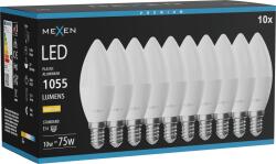 Mexen Nova 10x Bec LED E14, C37, 10W, Caldă - 3000K, 1055 lm - L102-E14-1030-01x10 (L102-E14-1030-01x10)