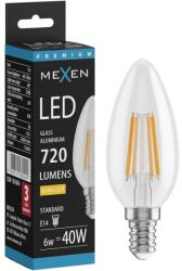Mexen Vintis Bec LED filament E14, C35, 6W, Cald - 2700K, 720 lm, clear - L154-E14-0627-00 (L154-E14-0627-00)