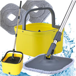 Forgófejes spin mop felmosó szett kétkamrás, centrifugális rendszerrel (v27772)