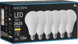 Mexen Nova 6x Bec LED E27, A95, 25W, Cald - 3000K, 2625 lm - L100-E27-2530-01x06 (L100-E27-2530-01x06)