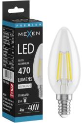 Mexen Vintis Bec LED filament E14, C35, 4W, Neutru - 4000K, 470 lm, clar - L154-E14-0427-00 - L154-E14-0440-00 (L154-E14-0440-00)