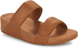 FitFlop Sandale cu platformă Lulu Adjustable Leather Slides FitFlop Maro 40