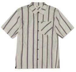 Mons Royale AT Merino Short Sleeve Shirt Men Cămașă cu mânecă scurtă Bone Stripe M
