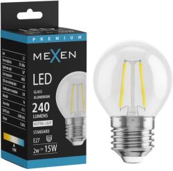 Mexen Vintis Bec LED filament E27, G45, 2W, Neutru - 4000K, 240 lm, clar - L156-E27-0227-00 - L156-E27-0240-00 (L156-E27-0240-00)