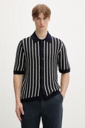 rag & bone rövid ujjú pulóver férfi pamut - sötétkék M