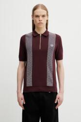 Fred Perry férfi póló pamuttal - burgundia XL