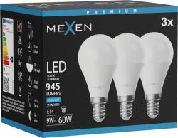 Mexen Nova 3x Bec LED E14, G45, 9W, Rece - 6500K, 945 lm - L101-E14-0965-01x03 (L101-E14-0965-01x03)