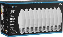 Mexen Nova 10x Bec LED E27, C37, 10W, Neutru - 4000K, 1055 lm - L102-E27-1040-01x10 (L102-E27-1040-01x10)