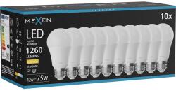 Mexen Nova 10x Bec LED E27, A60, 12W, Cald - 3000K, 1260 lm - L100-E27-1230-01x10 (L100-E27-1230-01x10)