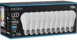 Mexen Nova 10x Bec LED E27, A60, 10W, Rece - 6500K, 1055 lm - L100-E27-1065-01x10 (L100-E27-1065-01x10)