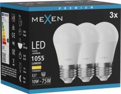 Mexen Nova 3x Bec LED E27, G45, 10W, Cald - 3000K, 1055 lm - L101-E27-1030-01x03 (L101-E27-1030-01x03)
